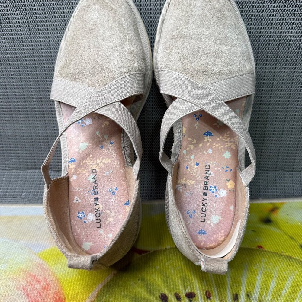 Lucky Brand Womens Suede Espadrille Slip-On Shoes Size 8.5M - Picture 7 of 9